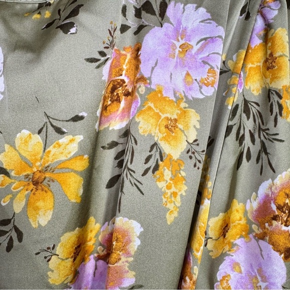 Addition Elle Floral Flutter-Sleeve Wrap Dress Size 3x - Picture 11 of 15